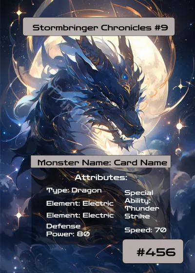 Free Monster Trading Card Template to Edit Online