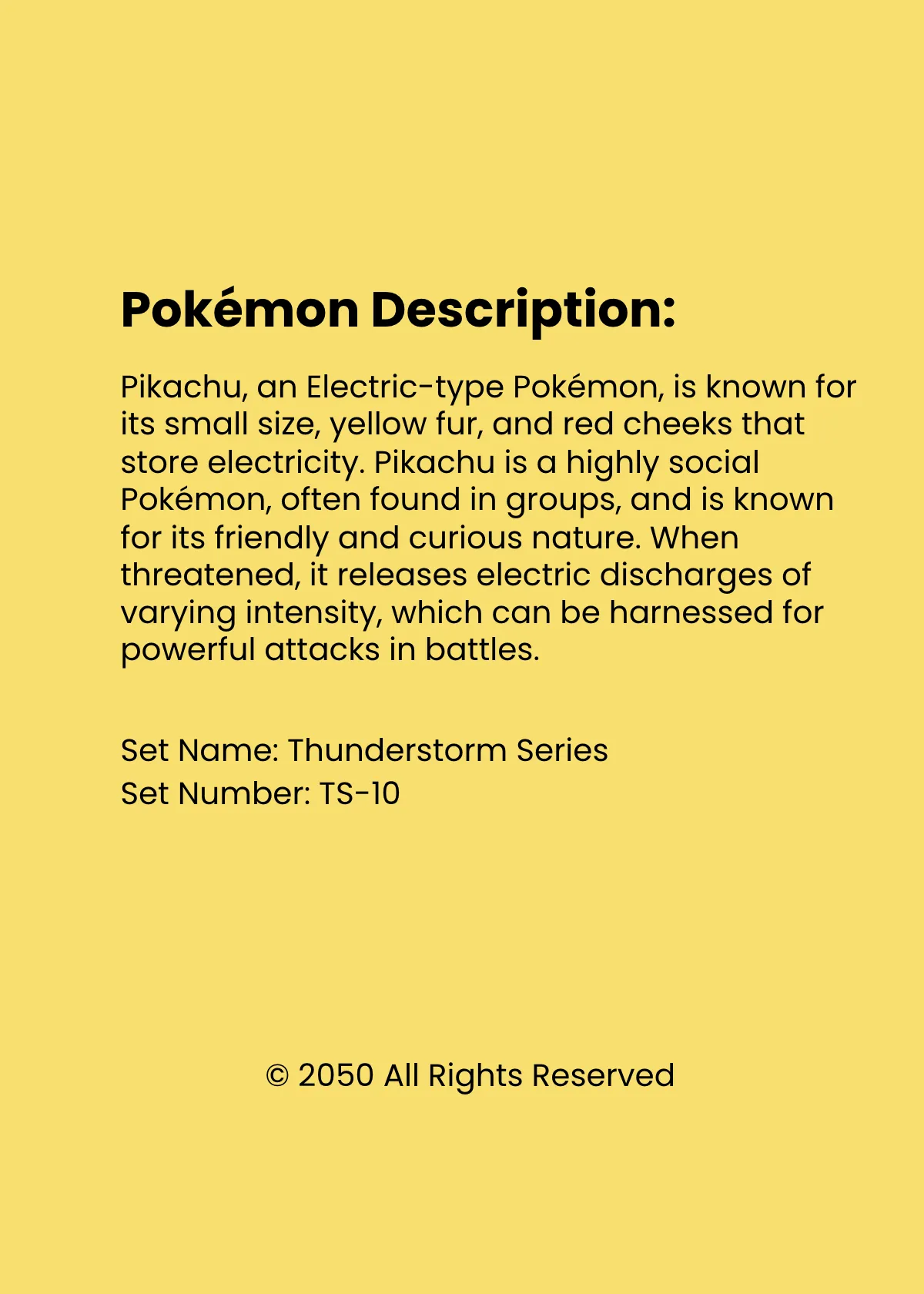 Free Pikachu Trading Card Template to Edit Online