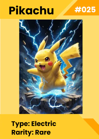 Free Pikachu Trading Card Template to Edit Online