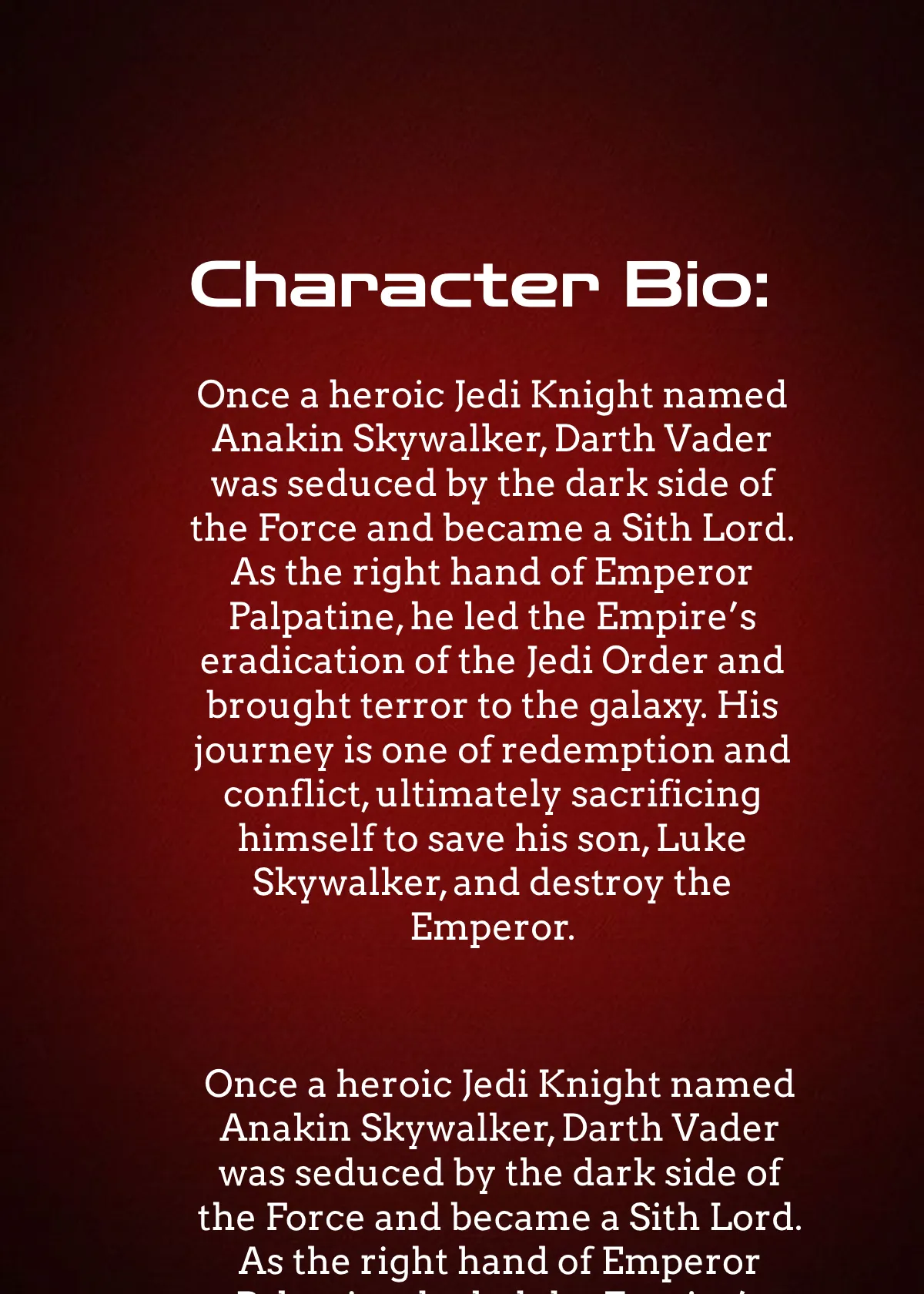 Free Star Wars Trading Card Template to Edit Online