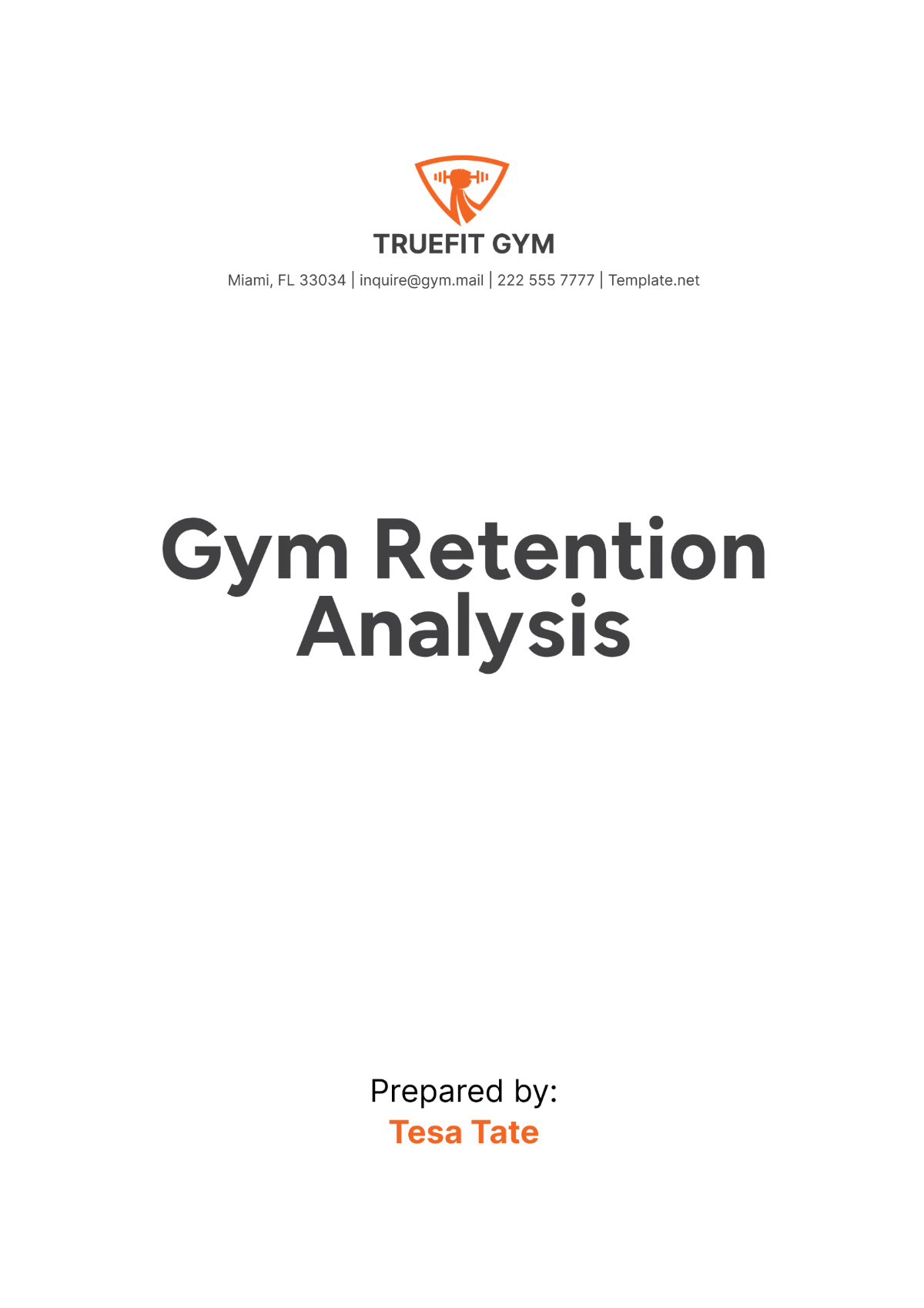 Gym Retention Analysis Template - Edit Online & Download