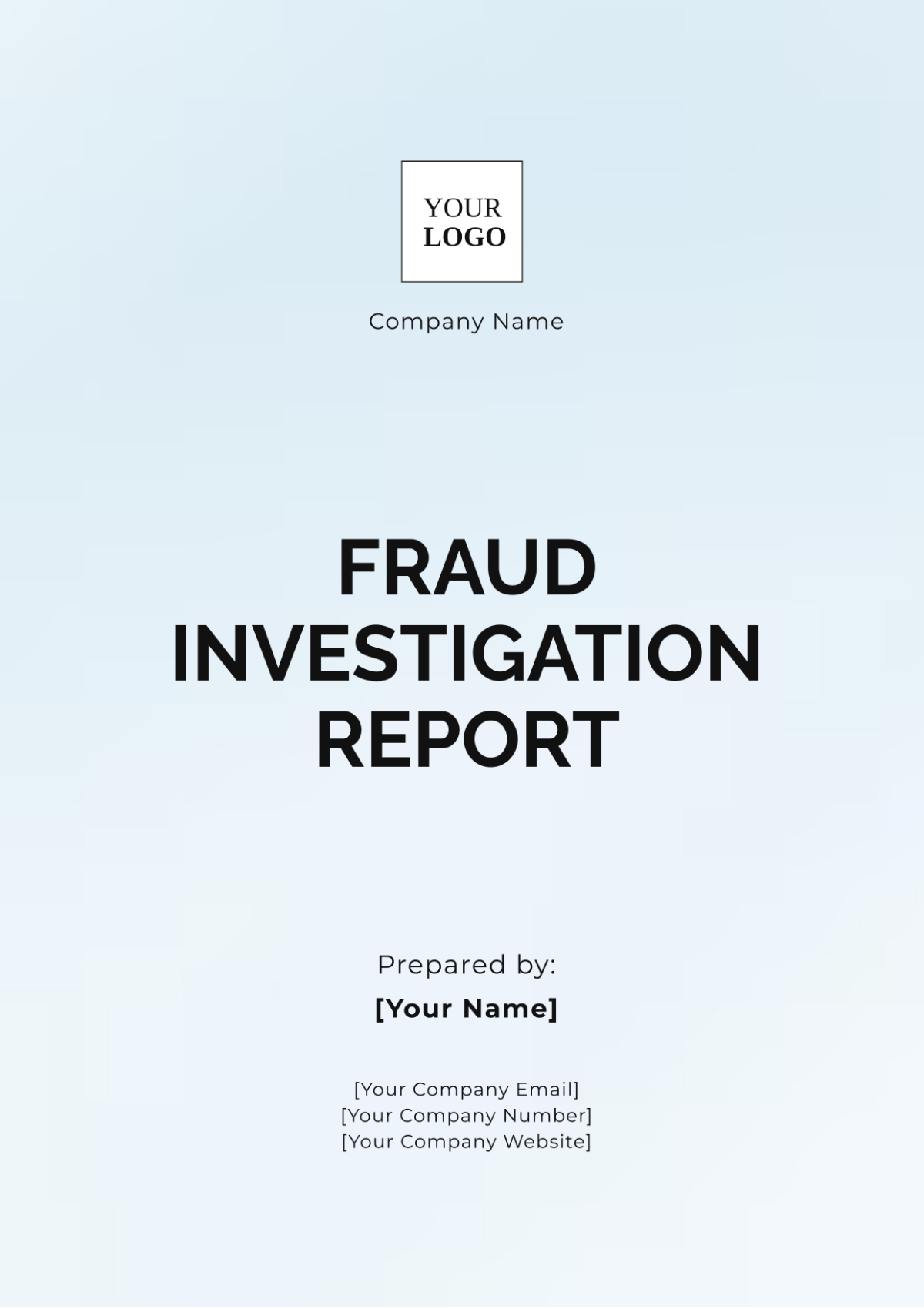 Free Fraud Investigation Report Template to Edit Online