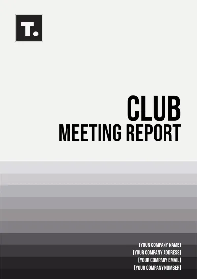 Free Club Meeting Report Template to Edit Online