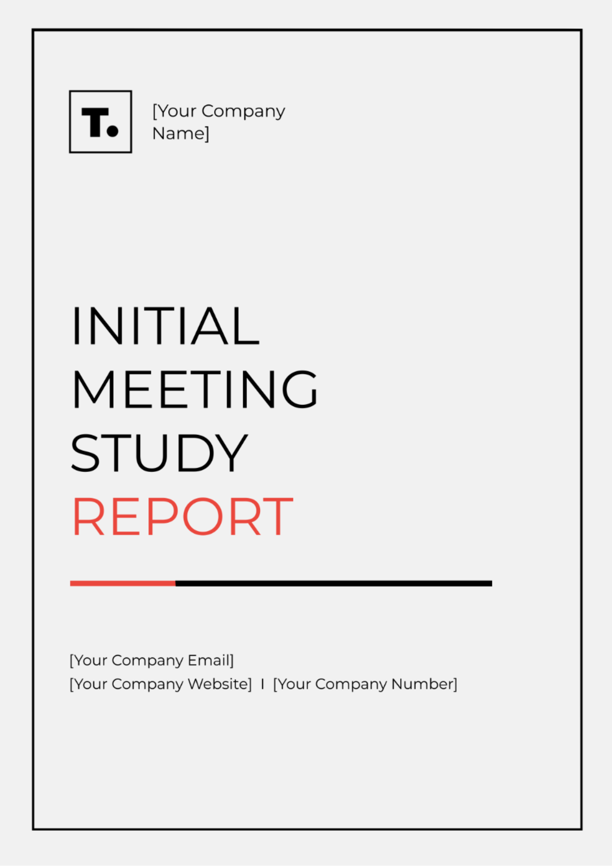 Initial Meeting Study Report Template - Edit Online & Download