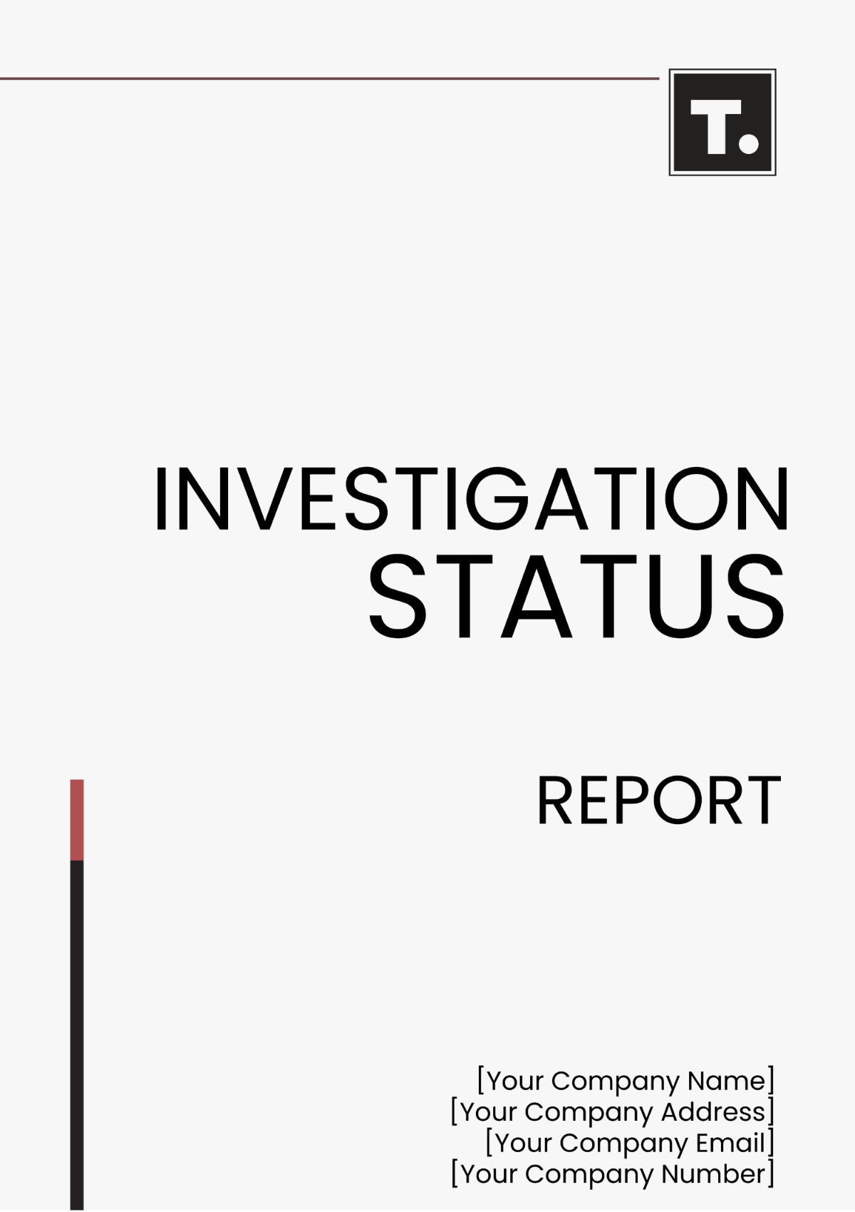 Investigation Status Report Template - Edit Online & Download