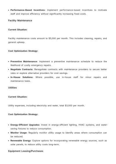 Free Gym Financial Plan Template to Edit Online