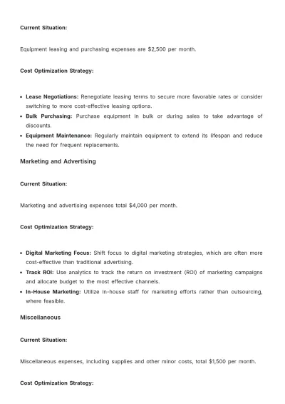 Free Gym Financial Plan Template to Edit Online