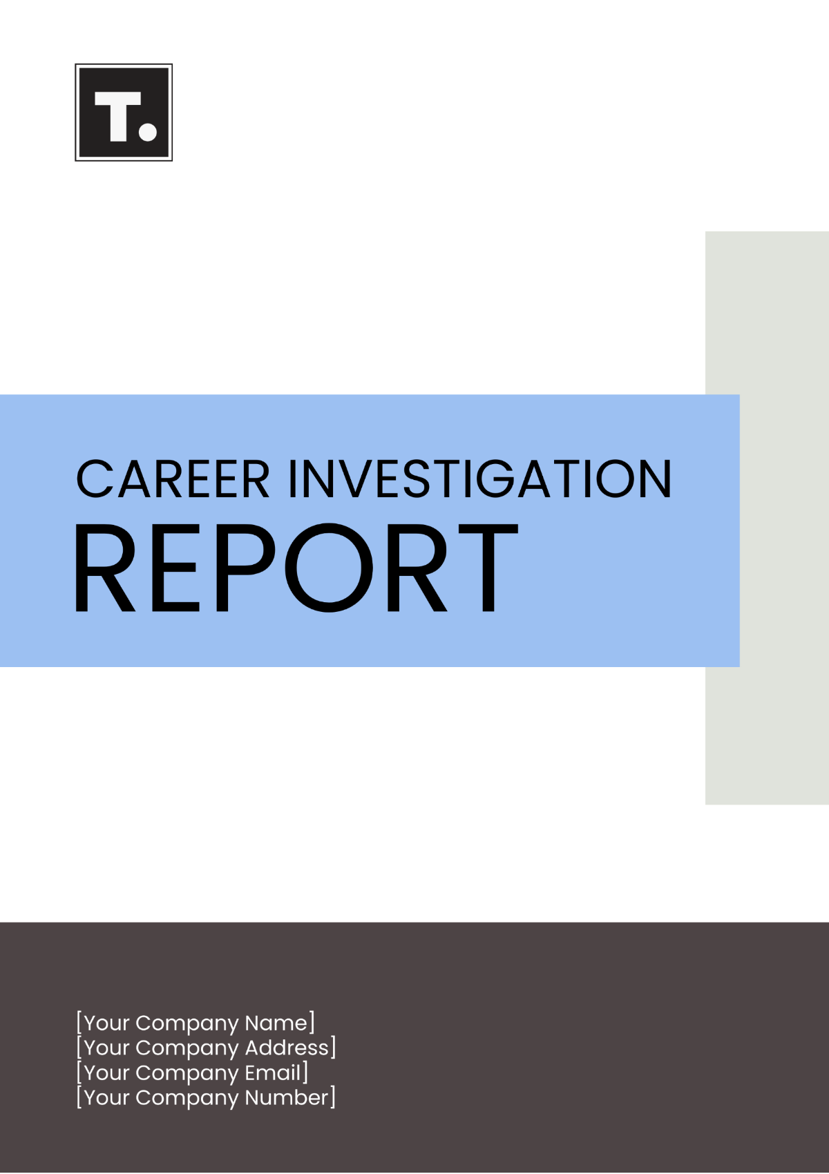 Career Investigation Report Template - Edit Online & Download