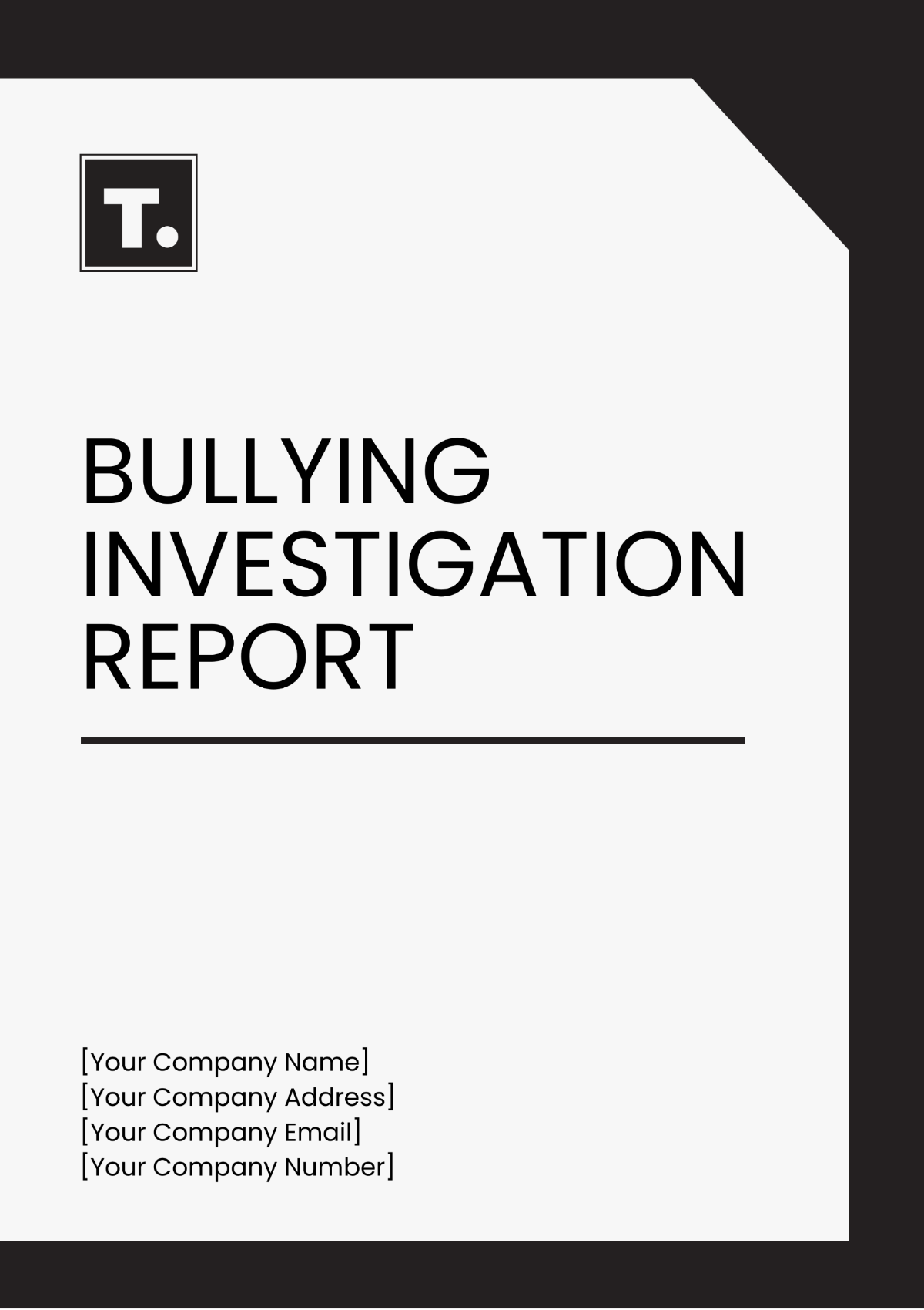 Bullying Investigation Report Template - Edit Online & Download