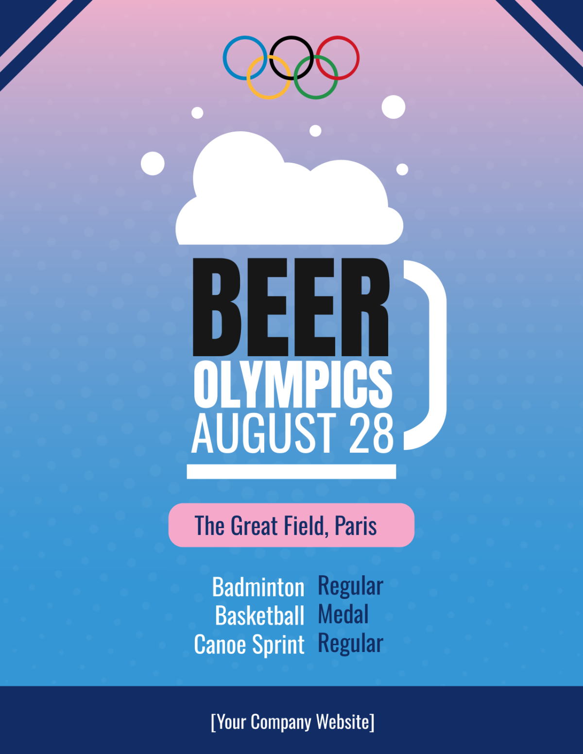 Beer Olympics Flyer