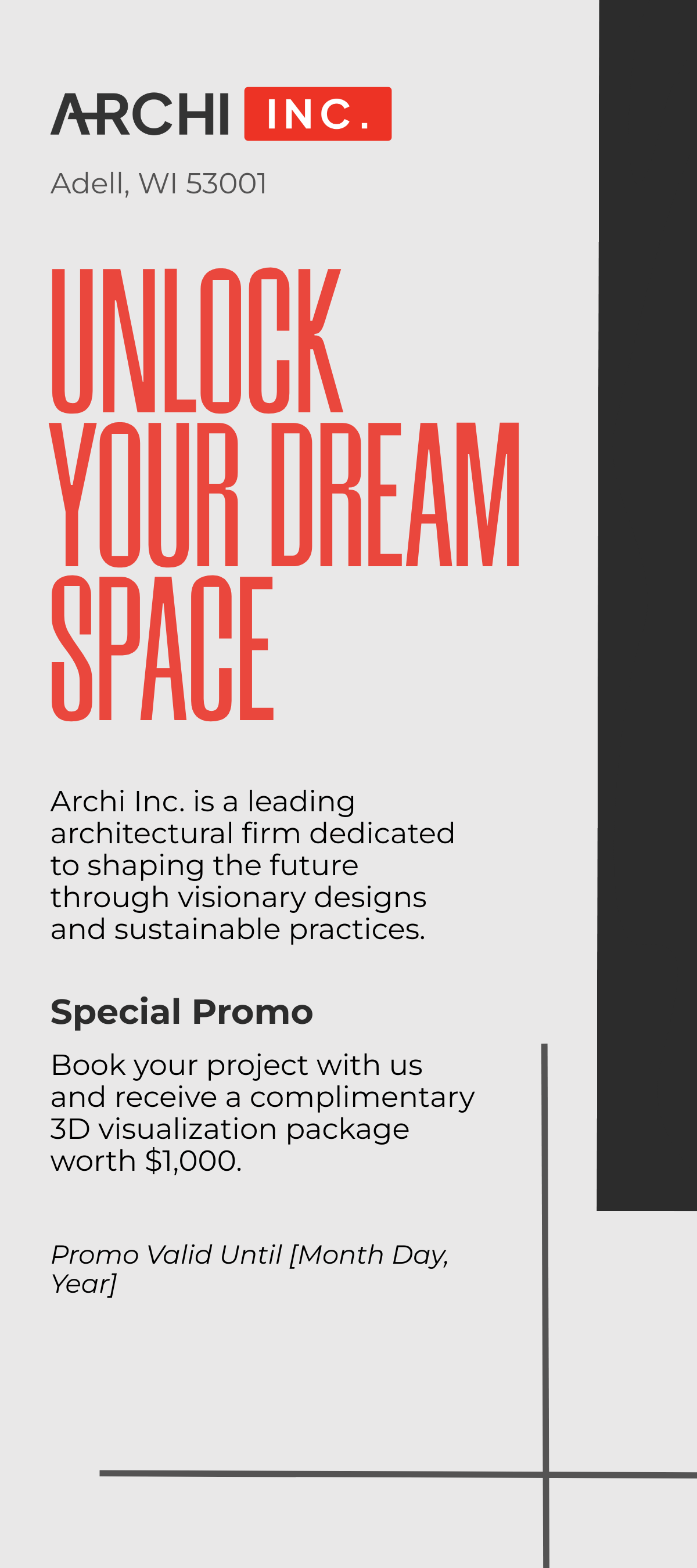 Architecture Promotion Rack Card