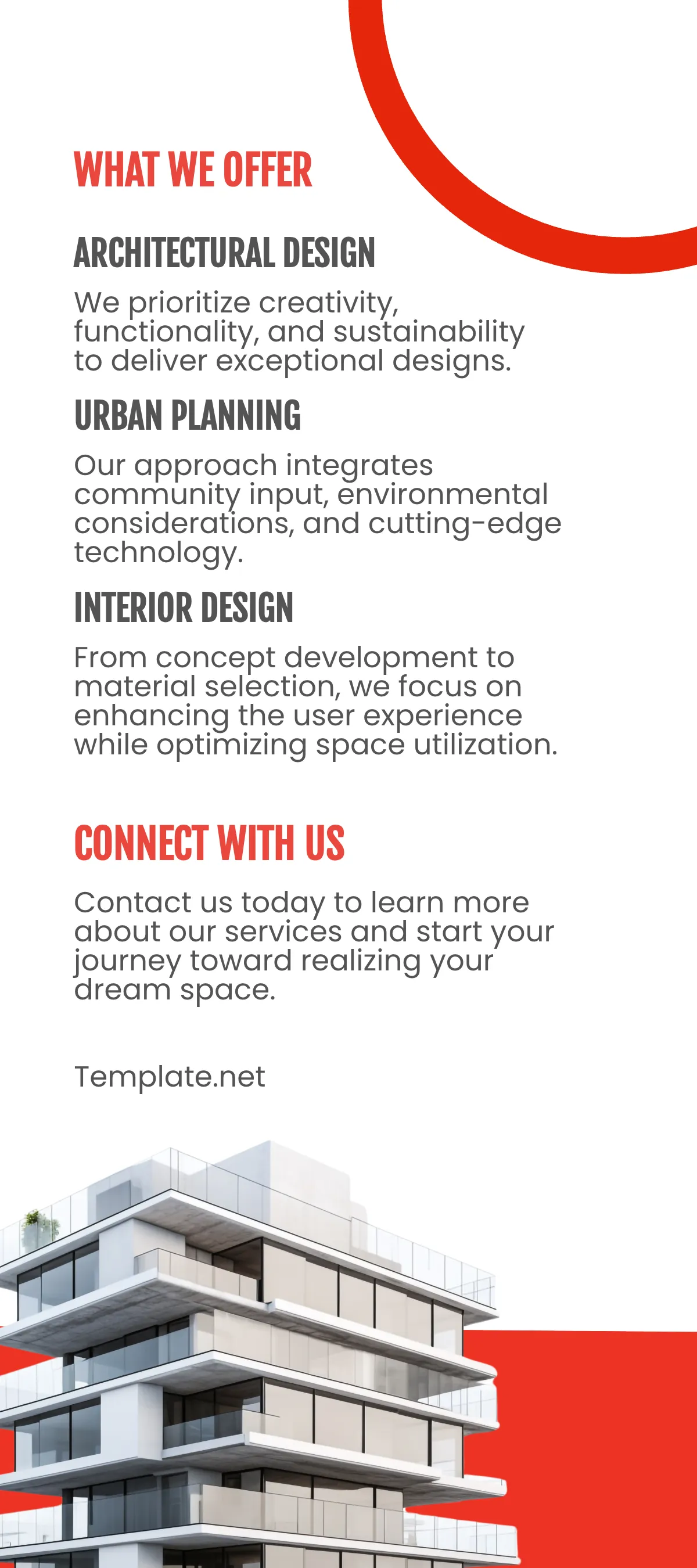 Free Architecture Service Rack Card Template to Edit Online