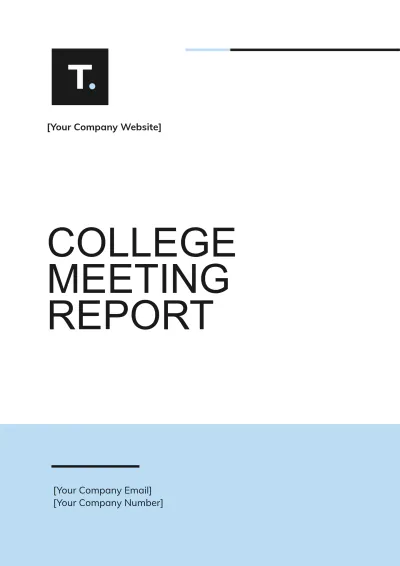 Free College Meeting Report Template to Edit Online