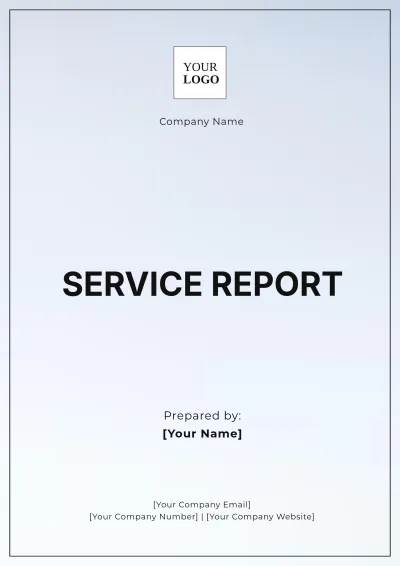 Free Service Report Template to Edit Online