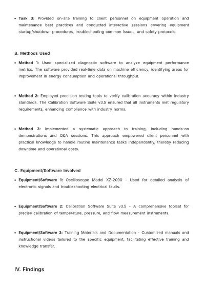 Free Service Report Template to Edit Online