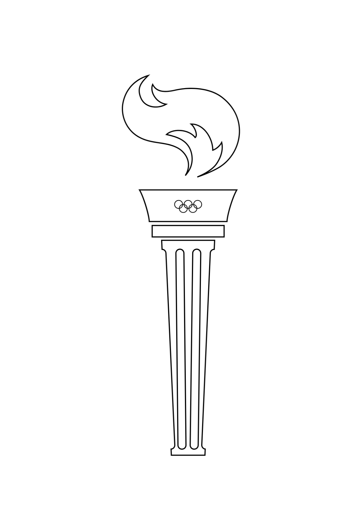 Olympics Torch Drawing