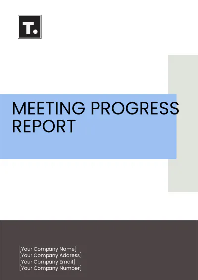 Free Meeting Progress Report Template to Edit Online