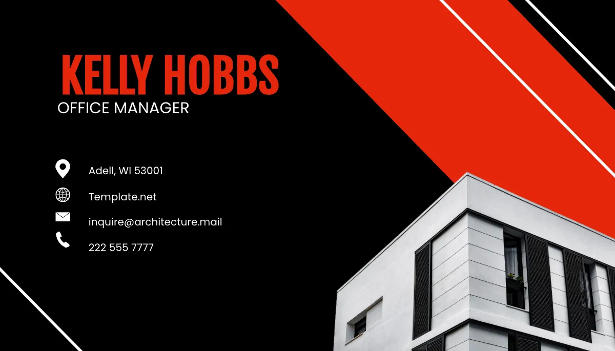 Free Architecture Project Business Card Template to Edit Online