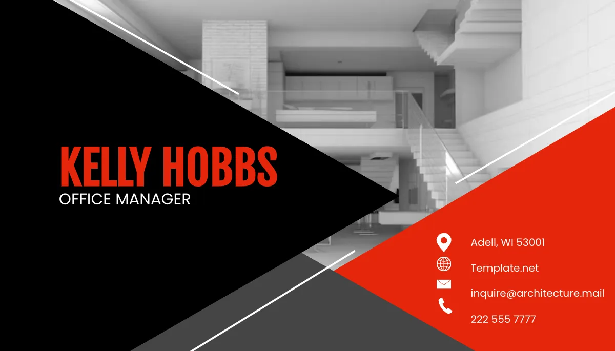 Free Architecture Interior Design Business Card Template to Edit Online