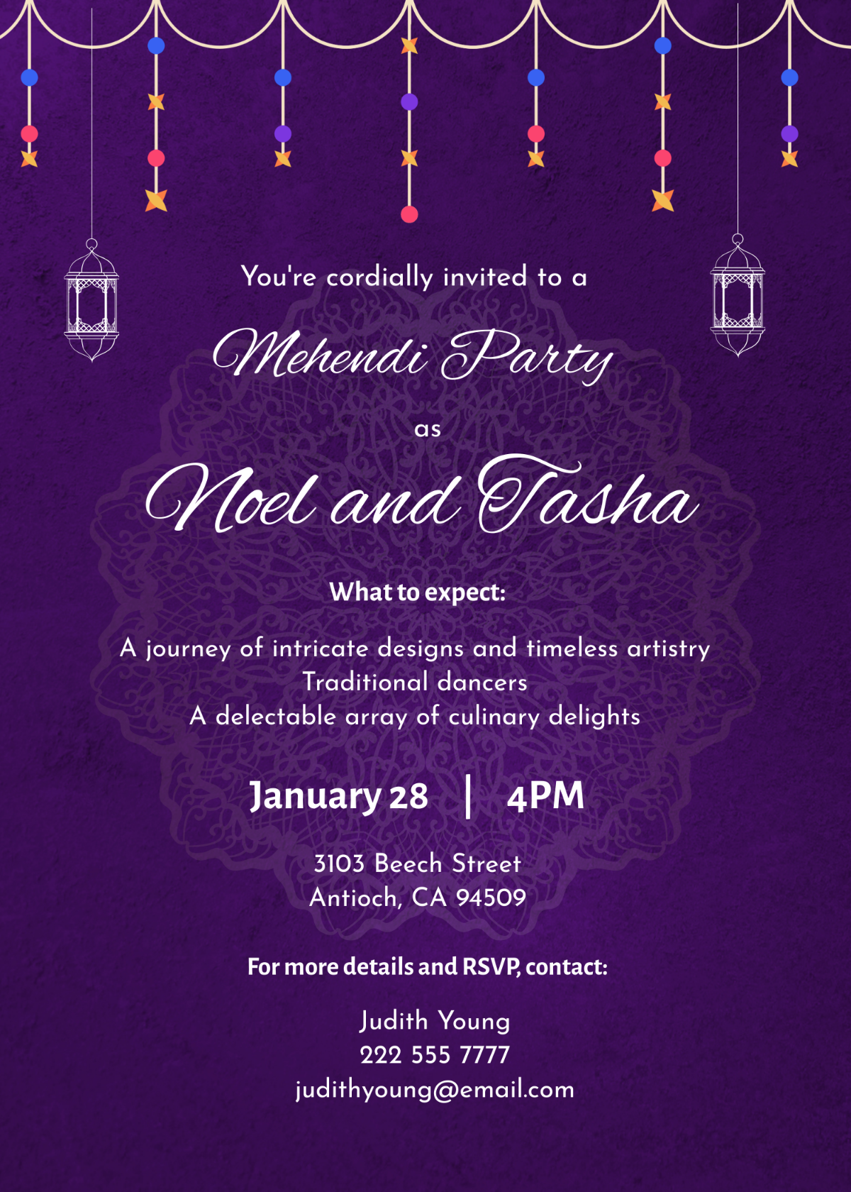Mehendi Party Digital Invitation