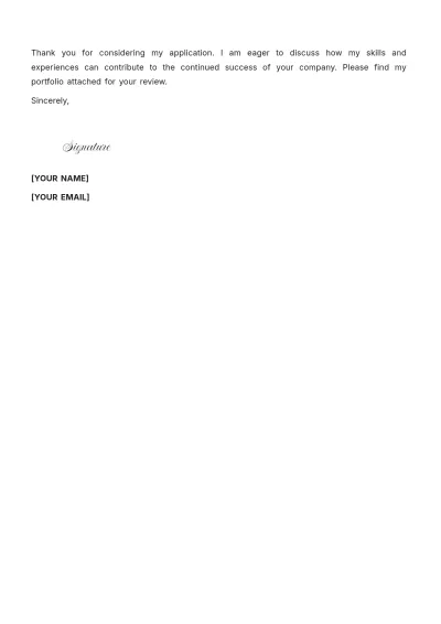 Free Web Graphic Designer Cover Letter to Edit Online