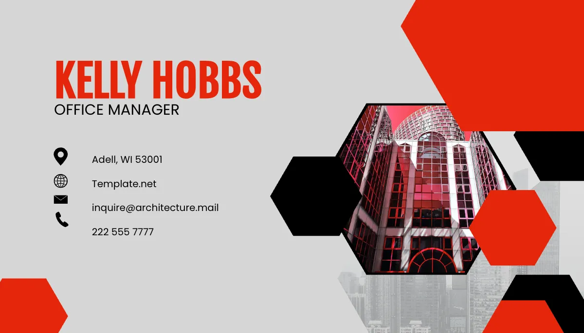 Free Architect Architecture Business Card Template to Edit Online