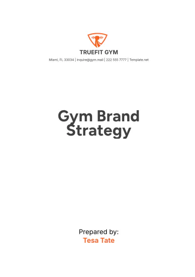 Free Gym Brand Strategy Template to Edit Online