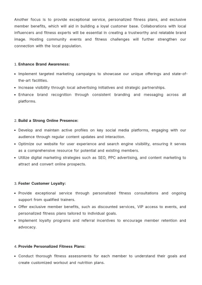 Free Gym Brand Strategy Template to Edit Online