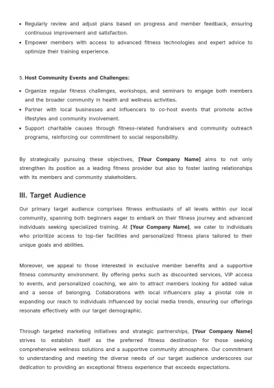 Free Gym Brand Strategy Template to Edit Online