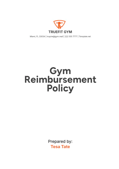 Free Gym Reimbursement Policy Template to Edit Online