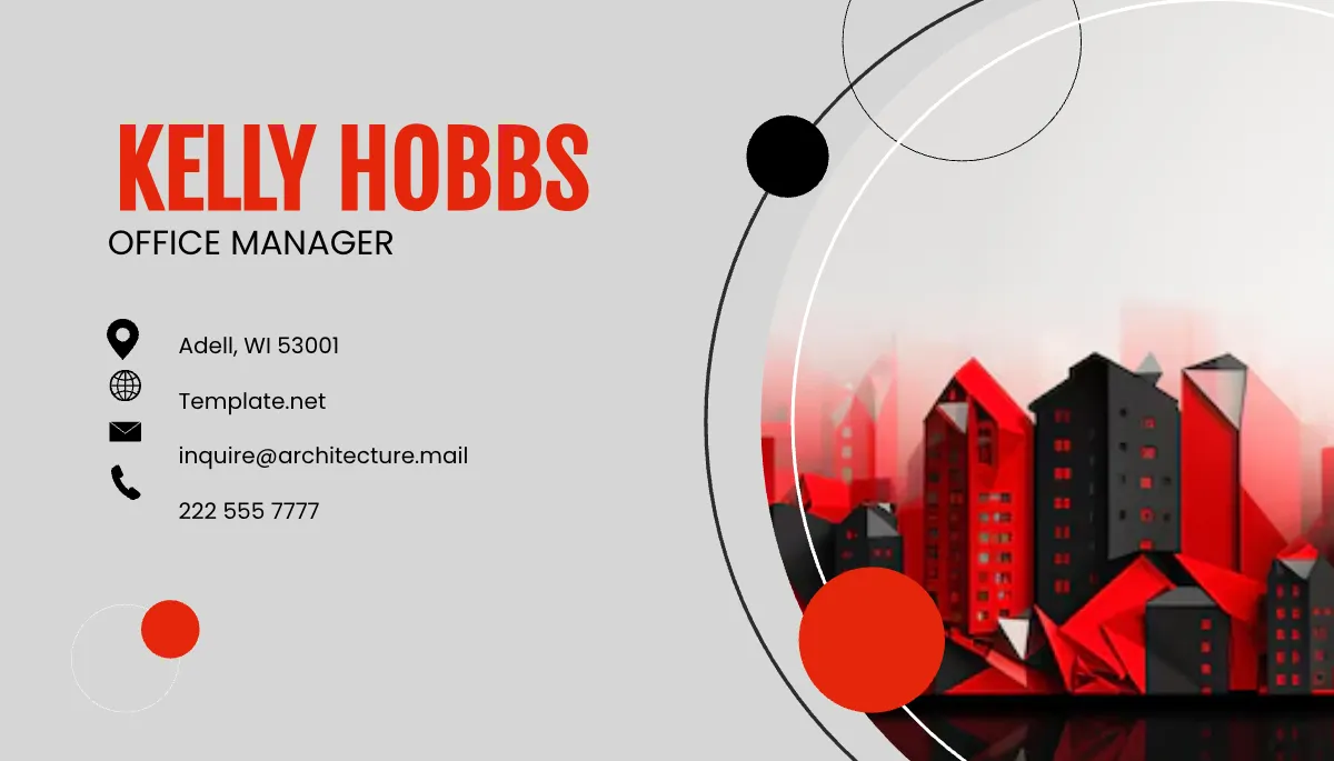 Free Architecture Digital Business Card Template to Edit Online