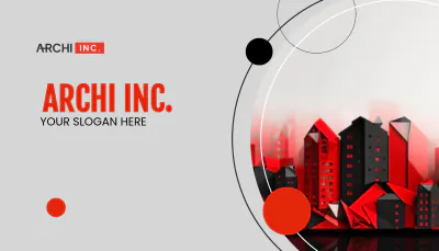 Free Architecture Digital Business Card Template to Edit Online