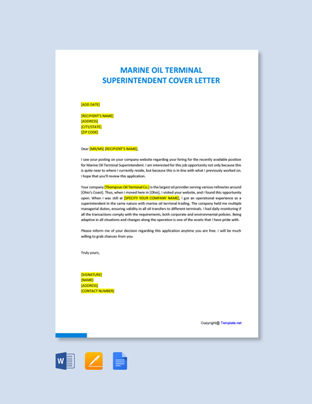 FREE Oil And Gas Cover Letter - Word | Google Doc | Apple (MAC) Pages