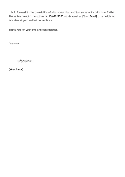 Free Pediatric Nurse Cover Letter to Edit Online