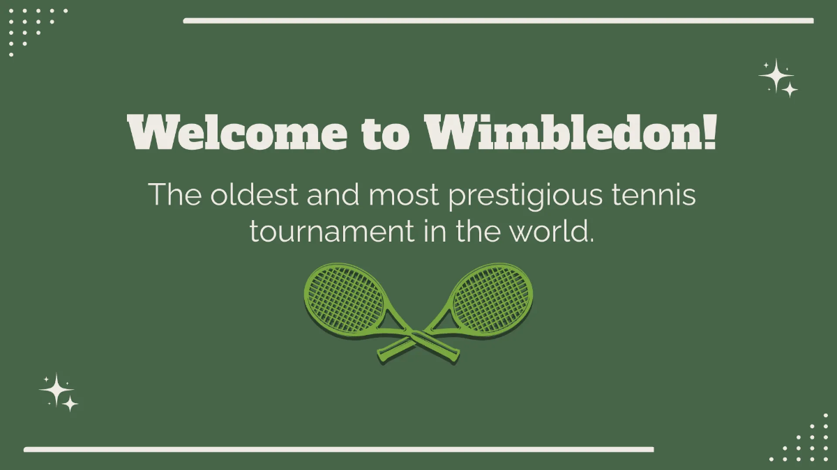 Free Wimbledon Trophy Presentation Template to Edit Online