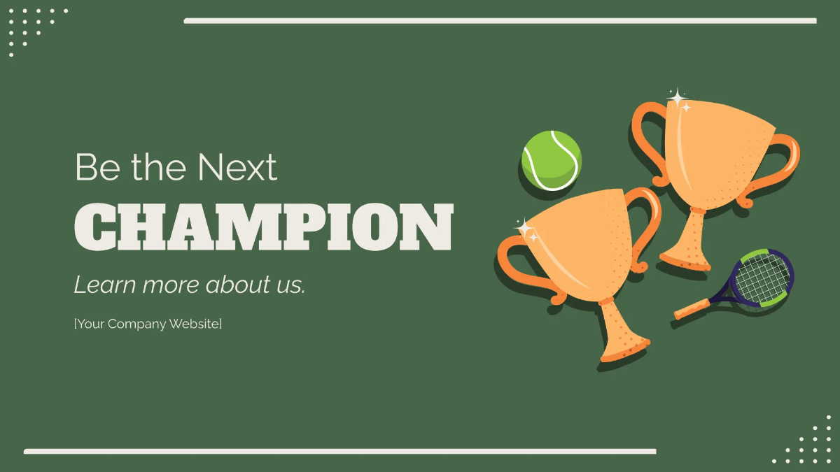 Free Wimbledon Trophy Presentation Template to Edit Online