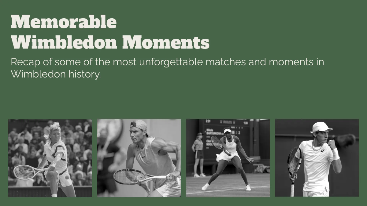 Free Wimbledon Trophy Presentation Template to Edit Online