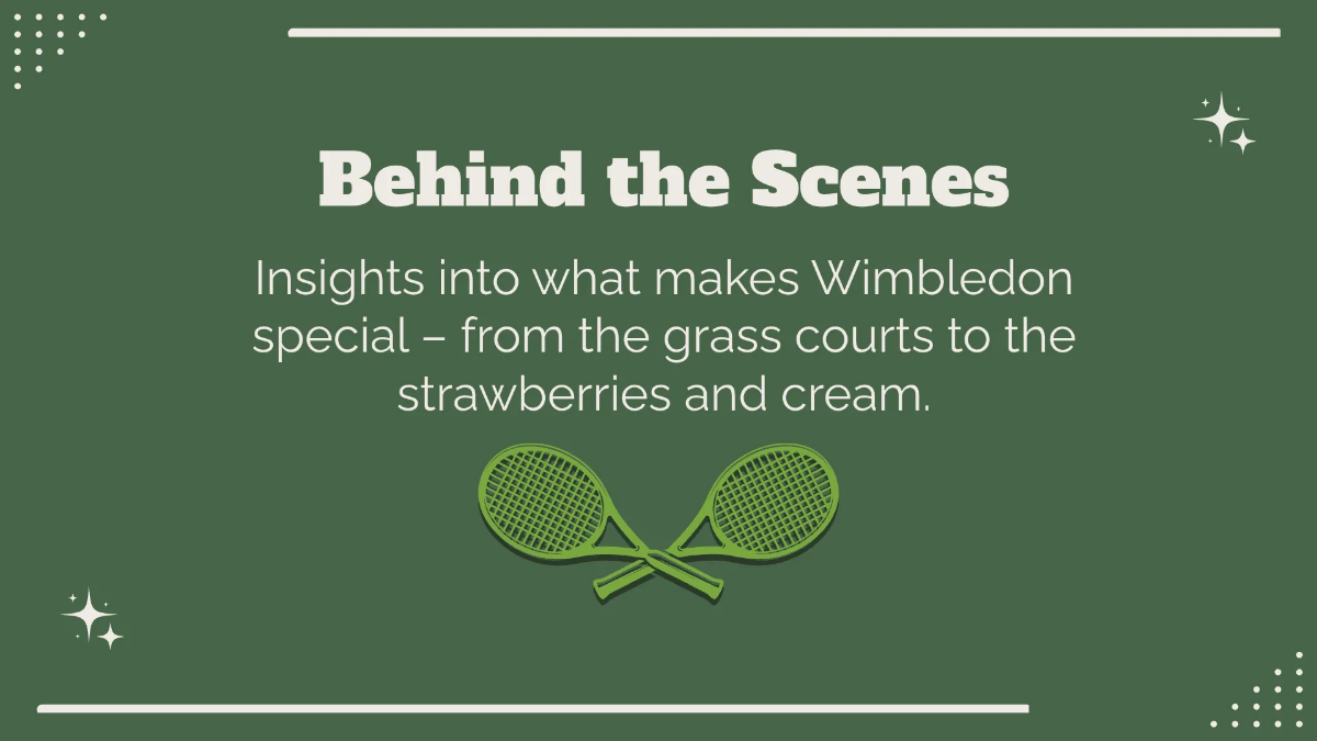 Free Wimbledon Trophy Presentation Template to Edit Online