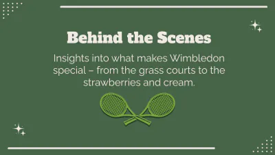 Free Wimbledon Trophy Presentation Template to Edit Online