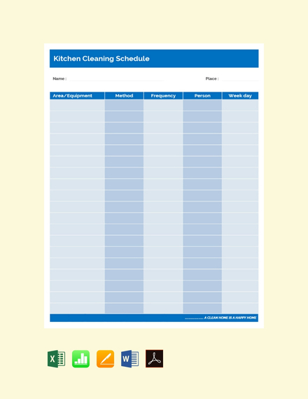 19+ Cleaning Schedule Excel Templates - Free Downloads | Template.net