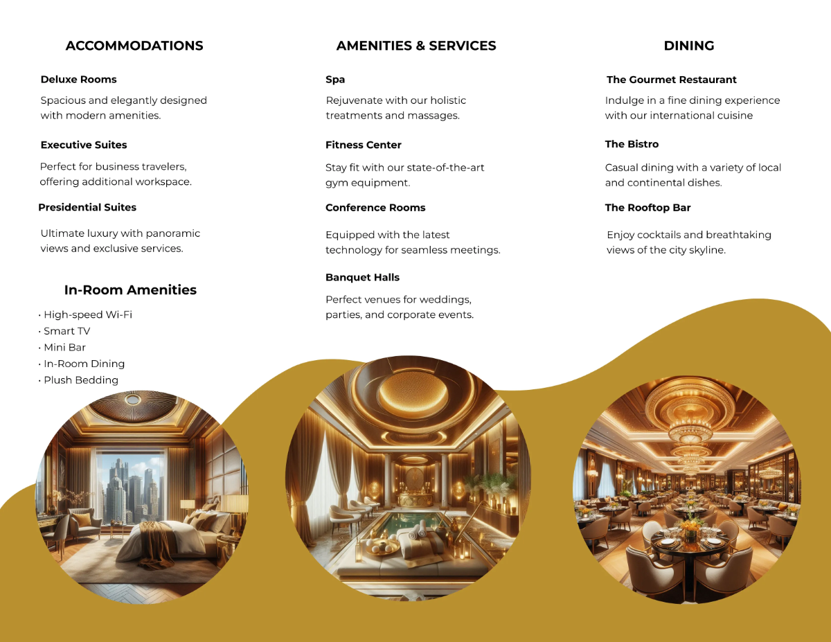 Free Hotel Trifold Brochure Template to Edit Online