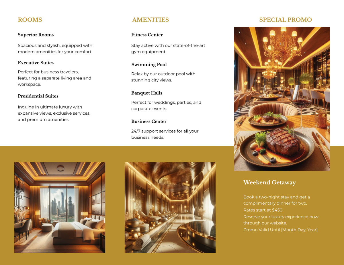 Free Hotel Business Brochure Template to Edit Online