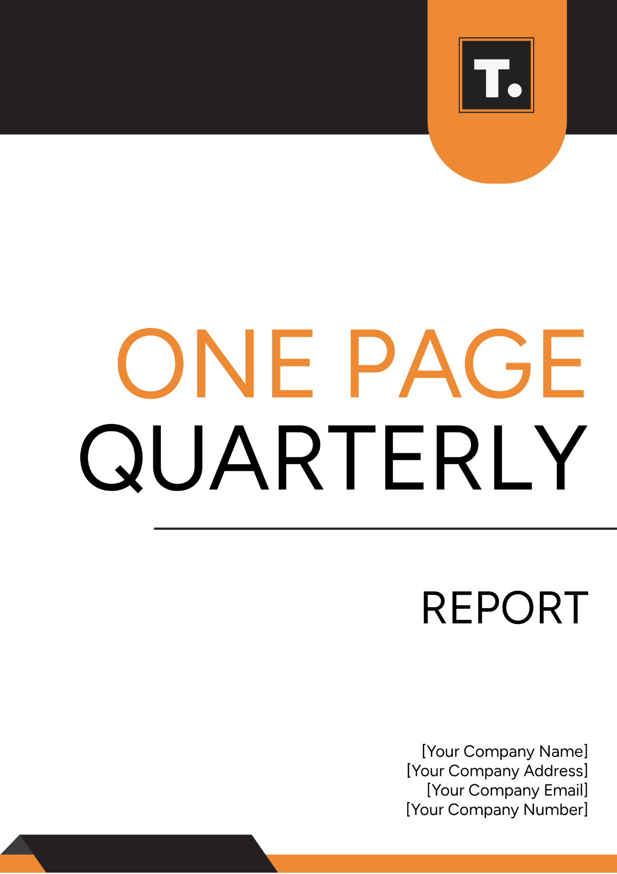 One Page Quarterly Report Template - Edit Online & Download