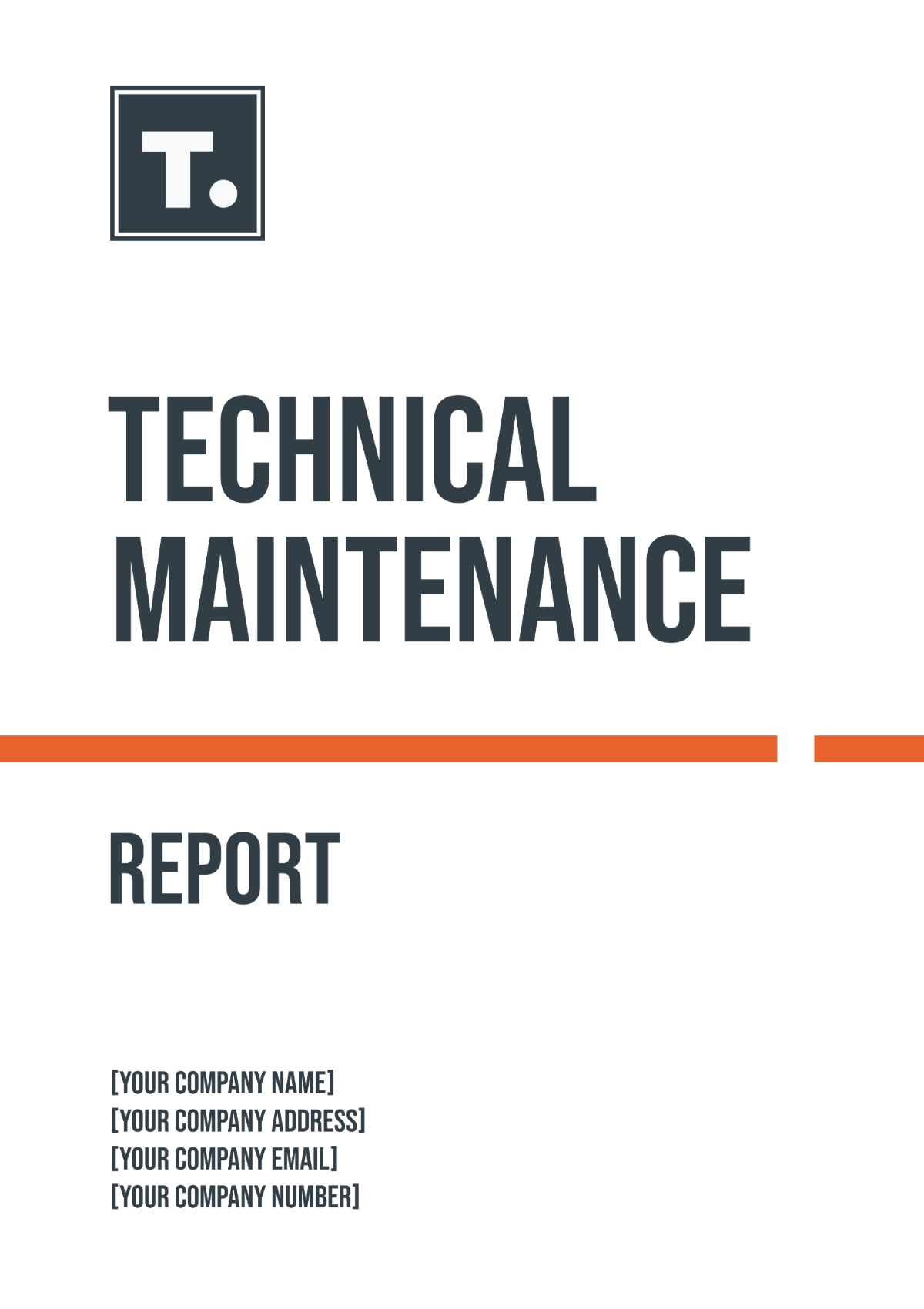 Technical Maintenance Report Template