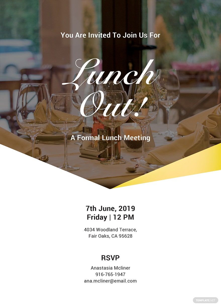 Free Formal Lunch Invitation Template