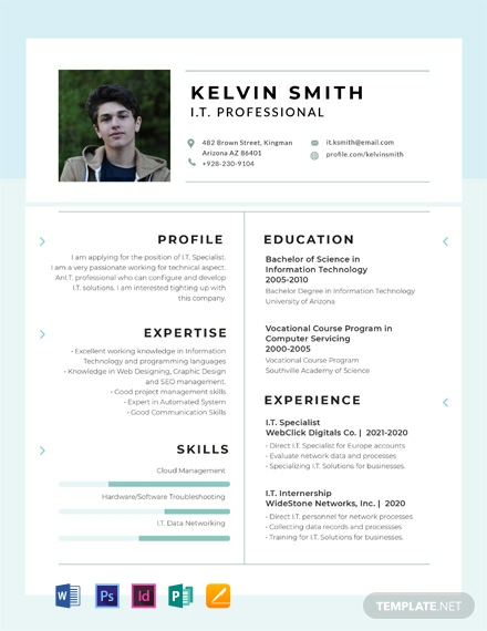 FREE Experience Resume Template - Word | PSD | InDesign | Apple (MAC ...