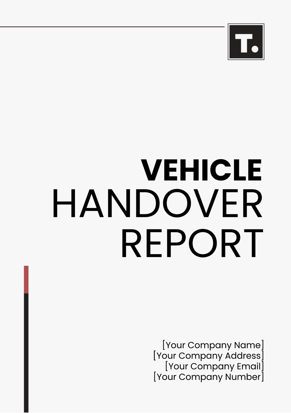 Vehicle Handover Report Template