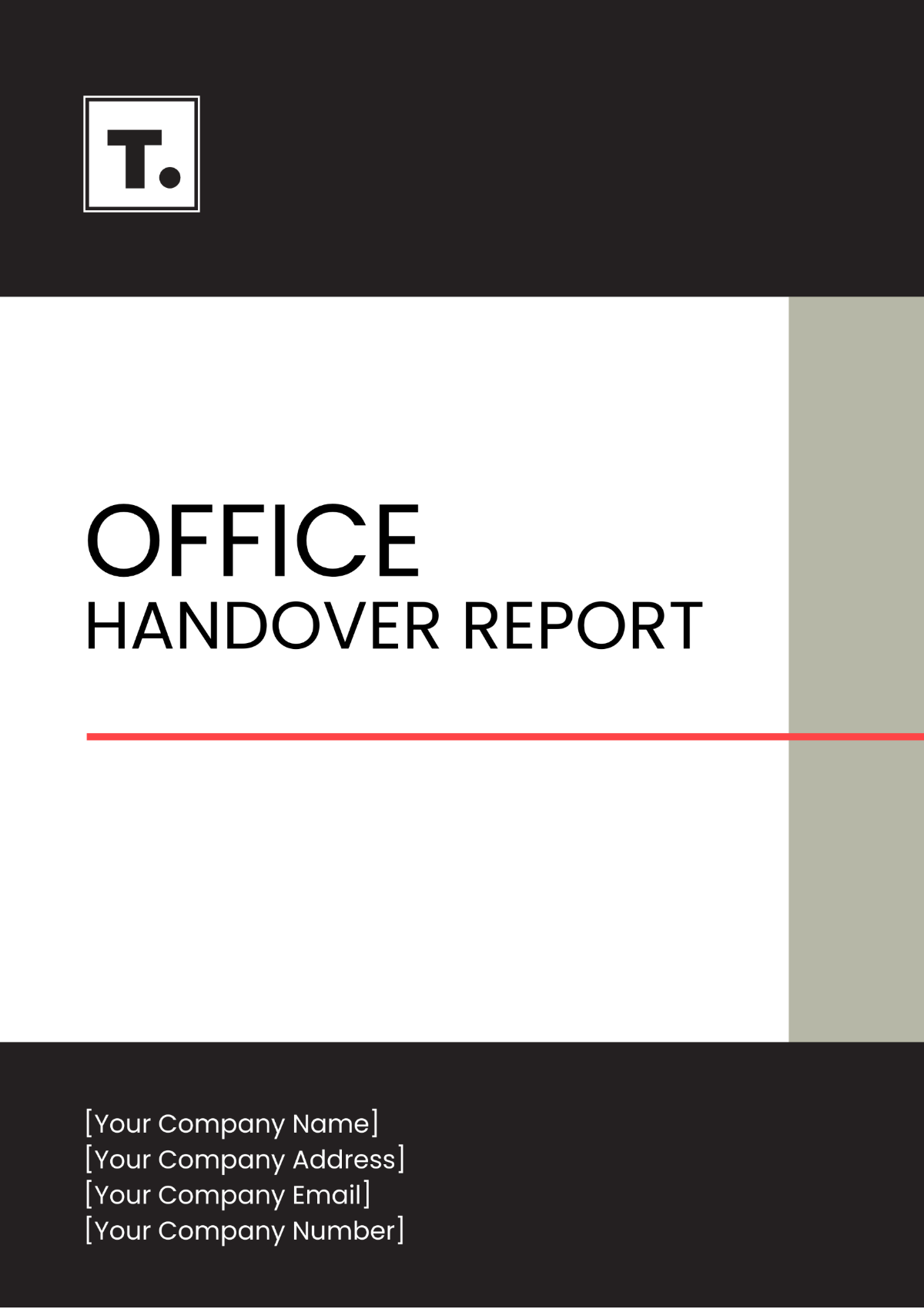 Office Handover Report Template