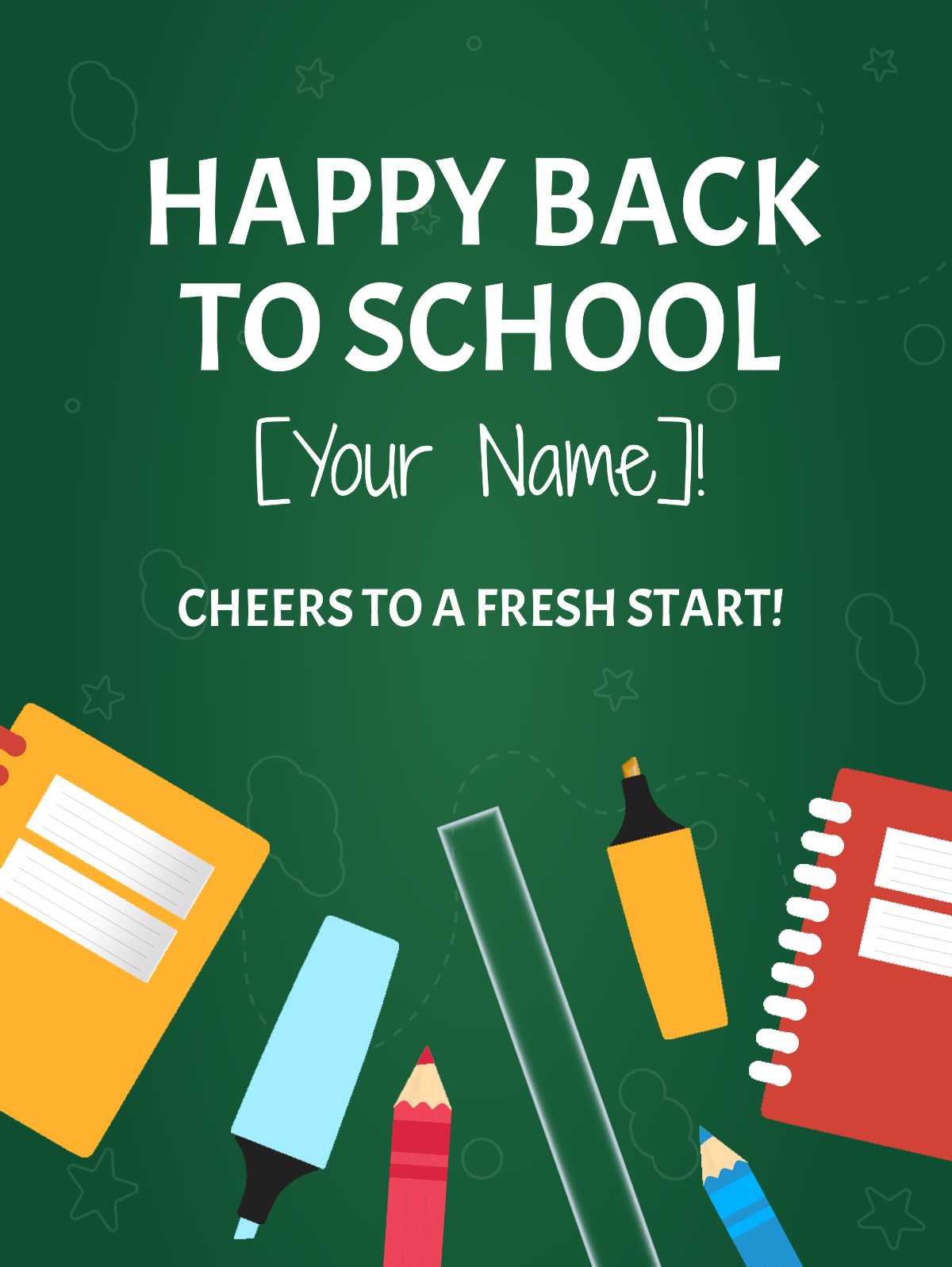 Happy Back to School Template - Edit Online & Download