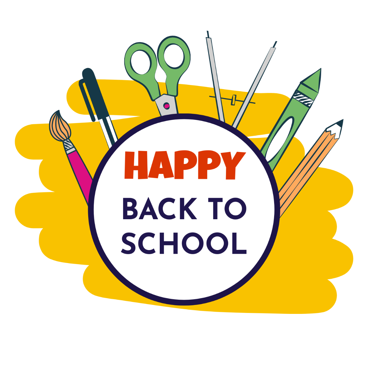 Happy Back to School Clipart